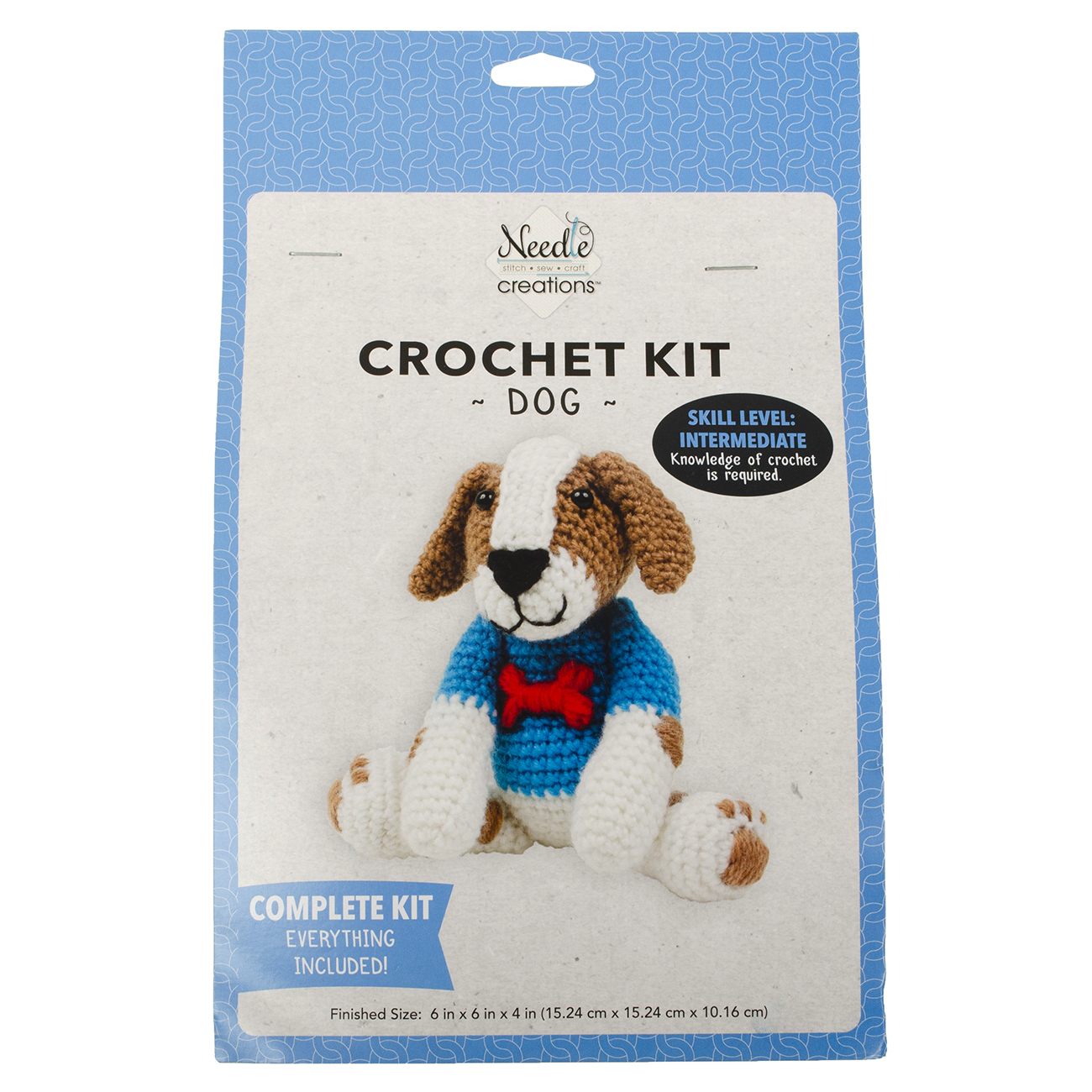 Crochet Kit Dog with Sweater Studio E Fabrics